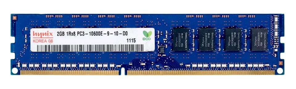 Serveur Mémoire HYNIX 2GB DDR3 1Rx8 1333MHz PC3-10600E ECC UNBUFF - Image 2 of 2