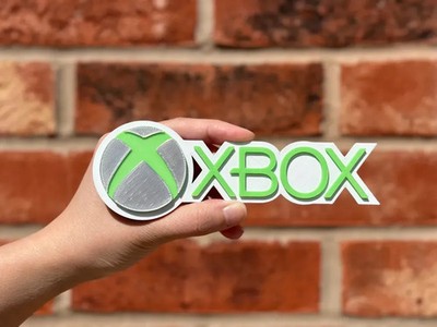 Xbox 3D Printed Logo Sign Wall Art Decor Gaming Room Man Cave Gamer Gift