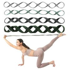 Stretch Straps for Exercise | Yoga & Pilates Stretching Bands w/ 7 Loops | Re...
