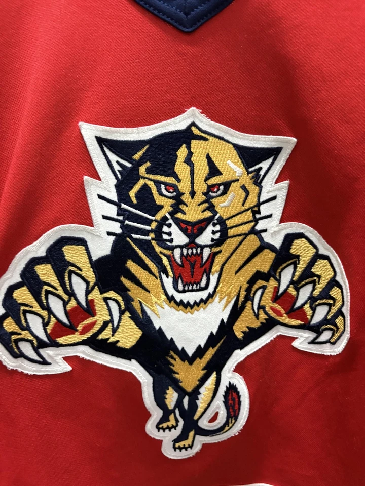 Vintage Florida Panthers Hockey Jersey Youth L/XL Red Navy CCM NHL 90s - Image 3 of 4
