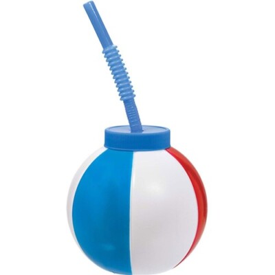 Beach Ball 19.5 oz Plastic Sippy Cup Pool Party Summer Party Tableware Supplies