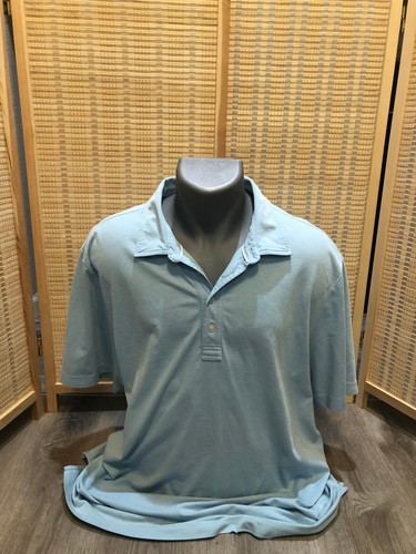 TravisMathew Golf Short Sleeve Men's Polo Shirt XL Light Blue (H81)