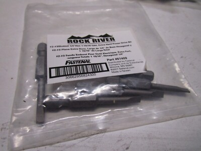 #2-#3 Slotted 1/4''Hex 1-15/16''OAL Extra Hard Power Drive Bit QTY 5