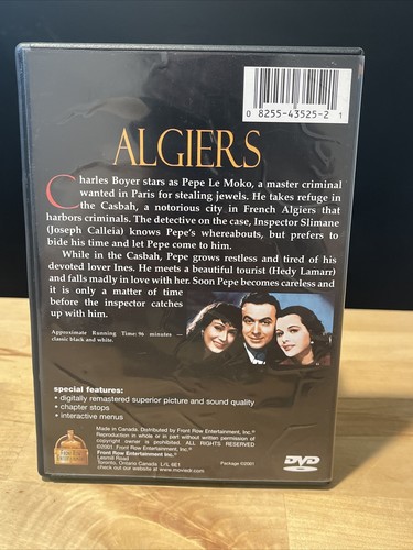 Algiers (DVD, 2001) Hedy Lamarr, Charles Boyer - Picture 2 of 7