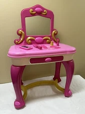 American Plastic Toys Girls Vanity Make Up Set (Table / Chair) With Accessories