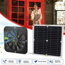 20W Solar Panel Fan 13.5" Exhaust Fan Greenhouse Motorhome Pet Attic Shed House