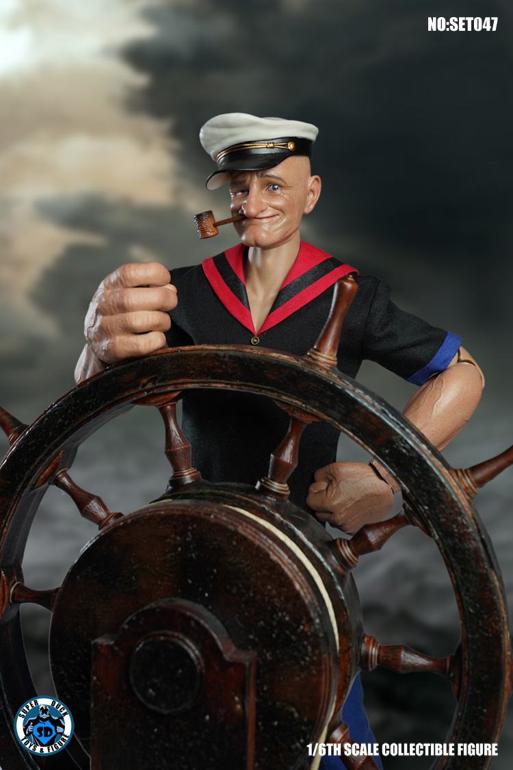 New SUPER DUCK SET047 1/6 Popeye The Sailor Male Collectible