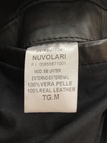 Giacca Biker Vera Pelle Uomo Tg. M Made In Italy - Foto 6 di 8