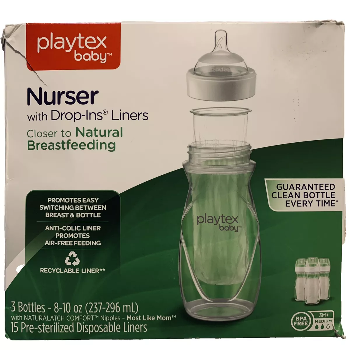  Playtex Baby Nurser Drop-Ins Baby Bottle Disposable