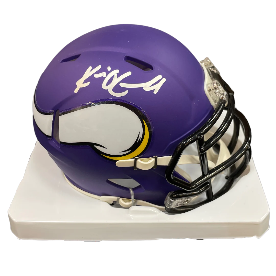 Kevin O'Connell Autographed Minnesota Vikings Speed Mini Helmet