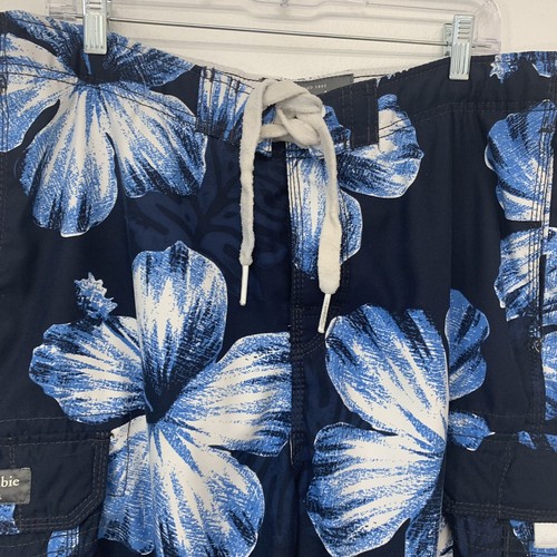 Abercrombie & Fitch Swim Shorts Men Large Cargo Pocket Trunks Floral Print - Picture 3 of 12