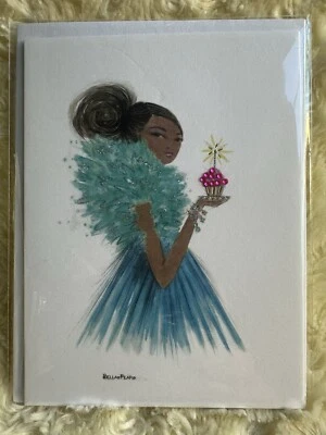 Papyrus Bella Pilar Birthday Card Brown Skinned Girl Rhinestone Cupcake Fabulous