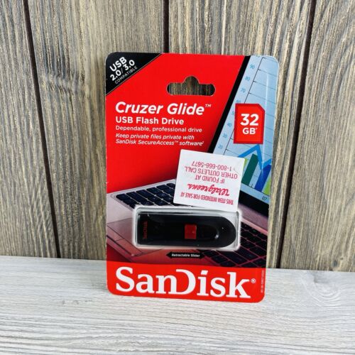 SanDisk Cruzer Glide USB 2.0 Flash Drive, 32GB New Sealed - Picture 13 of 14