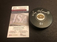 JSA DON MARCOTTE AUTOGRAPHED PUCK AUTO SIGNED BOSTON BRUINS Free Puck Holder 101
