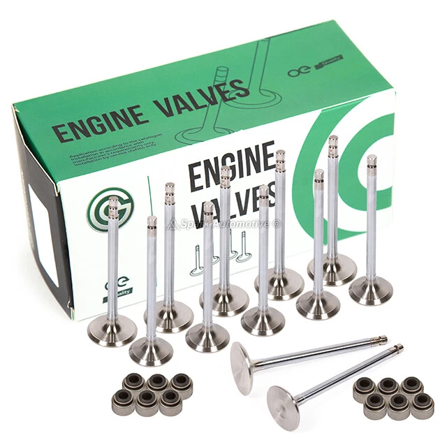 Válvulas de escape de admisión con sellos para Nissan Axess D21 Stanza 89-97 SOHC KA24E Foto 2 de 4