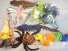 VTG LOT OF 9 TY BEANIE BABY REPTILES(ALLY, SLAYER,HISSY, SPINNER,LIZZY,FLITTER+)