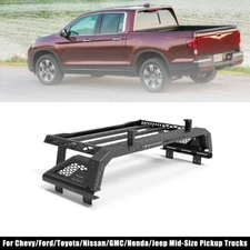 Height&Width Adjustable Overland Roll Bar w/Roof Rack For Mid-Size Pickup Trucks