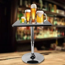 Adjustable Height Square Bar Table Kitchen Storage table Pub Computer Desk