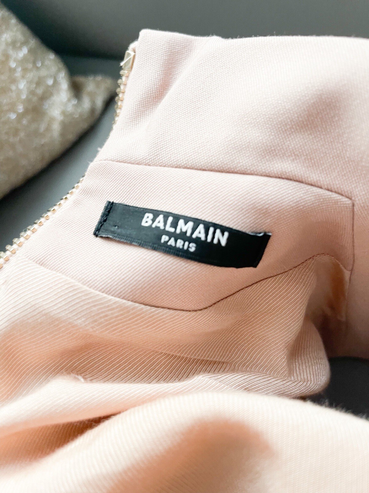 Balmain Double Breasted Gold Button Sleeveless Dr… - image 9