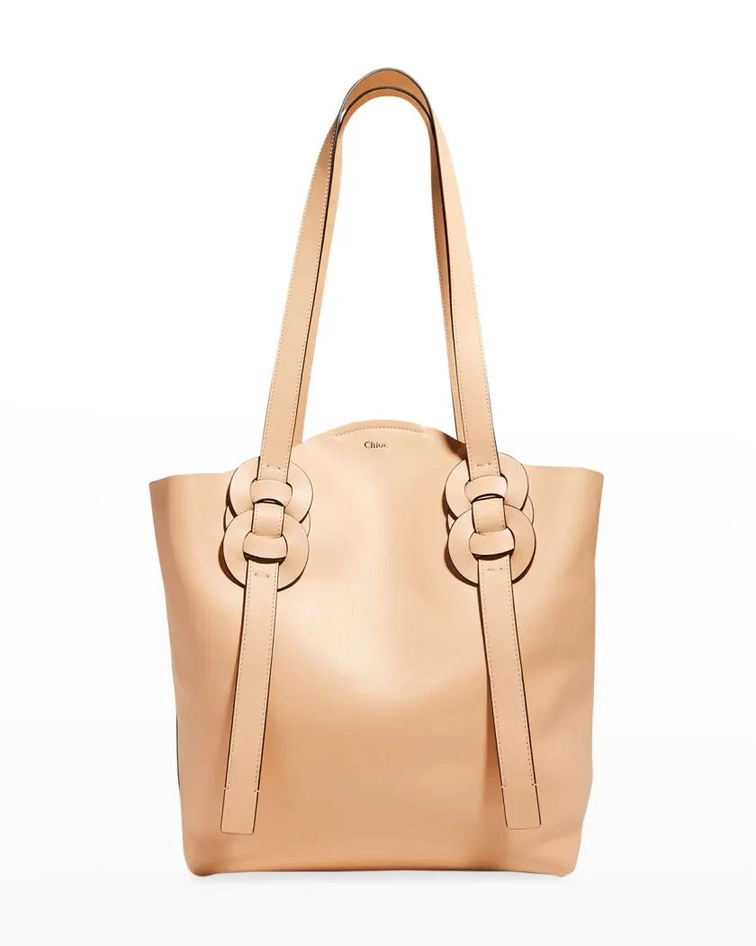 Chloe — New CHLOE Darryl Medium Leather Tote Bag Sand Beige