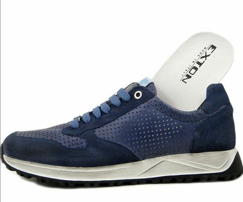 Exton scarpe uomo sneakers comode nuovi arrivi basse 751 Blu Grigio P/E 021  | eBay
