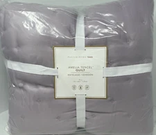 New Pottery Barn Teen Amelia Tencel Twin Quilt ~Dusty Iris~