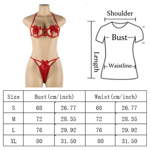 Women Sexy Lingerie Underwire Badydoll Cut Out Underwear Bra G-string Sleepwear - Picture 4 of 77