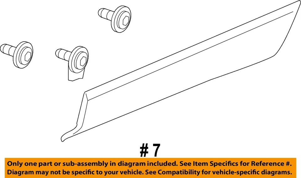 Buick GM OEM 13-16 Enclave Rear Door Body Side-Lower Molding Trim Right 23426201 - Изображение 2 из 2