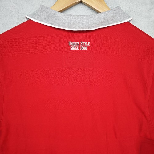 BRAX Poloshirt Herren Polohemd Shirt Gr. L Rot Polokragen Kurzarm Baumwolle - Bild 7 von 10