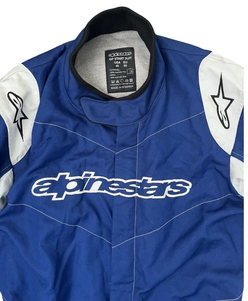Alpinestars GP Start Suit Blue Size 40 US / 50 EU — FIA RS.236.13 2013 — SFI Tag - Image 3 of 4