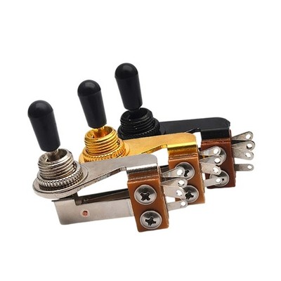Practical L Shape Open Style Guitar 3 Way Toggle Switches Metal Replacement Part