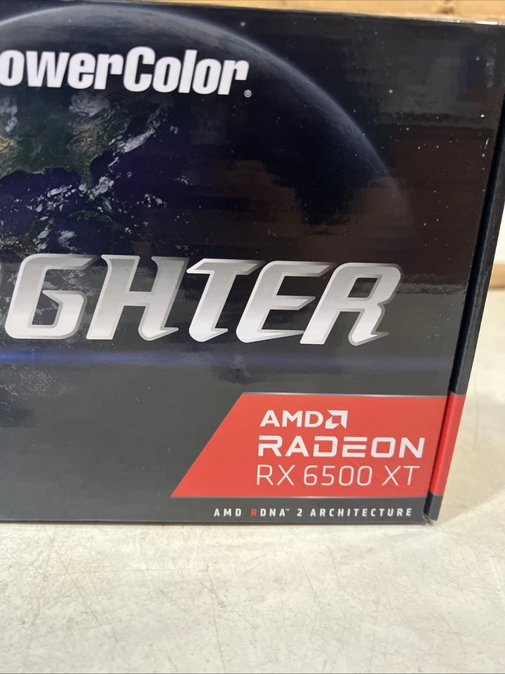 New PowerColor Fighter AMD Radeon RX 6500 XT Gaming Graphics GPU Card 4GB GDDR6 - Image 4 of 4