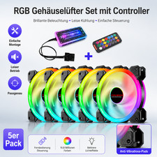 120mm RGB Computer-Lüfter Ventilator Für Universal PC Gehäuse LED Aura
