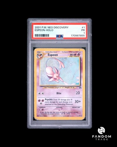 PSA 1 PR Espeon Holo 1/75 Pokemon Neo Discovery Unlimited