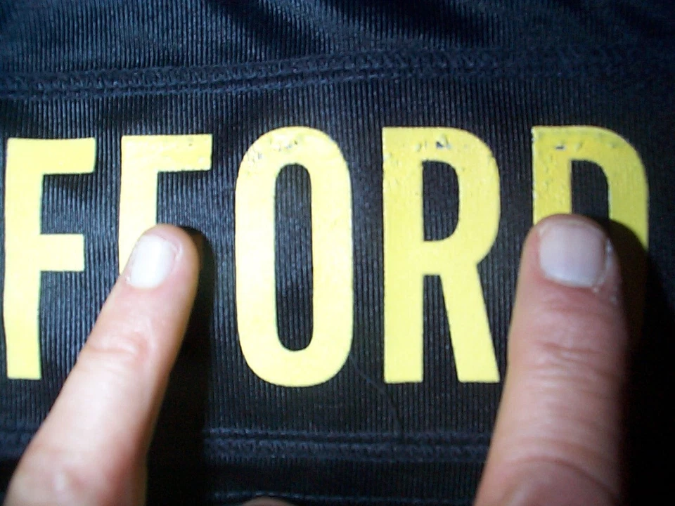 *IRREGULAR* LA Rams MATTHEW STAFFORD NFL JERSEY JÓVENES NIÑOS NIÑOS (m-mediano 10-12) Foto 3 de 3