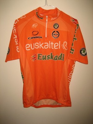 Euskaltel Euskadi Bask jersey shirt cycling camiseta 2010 Moa maillot size L
