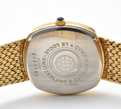 MINT】Vintage Cyma 604SP Gold Dial Diamond Markers 30mm Swiss