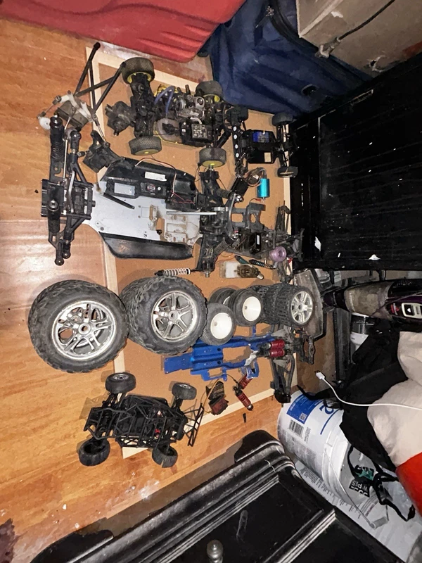 A Huge Lot Of Rc Cars W Parts