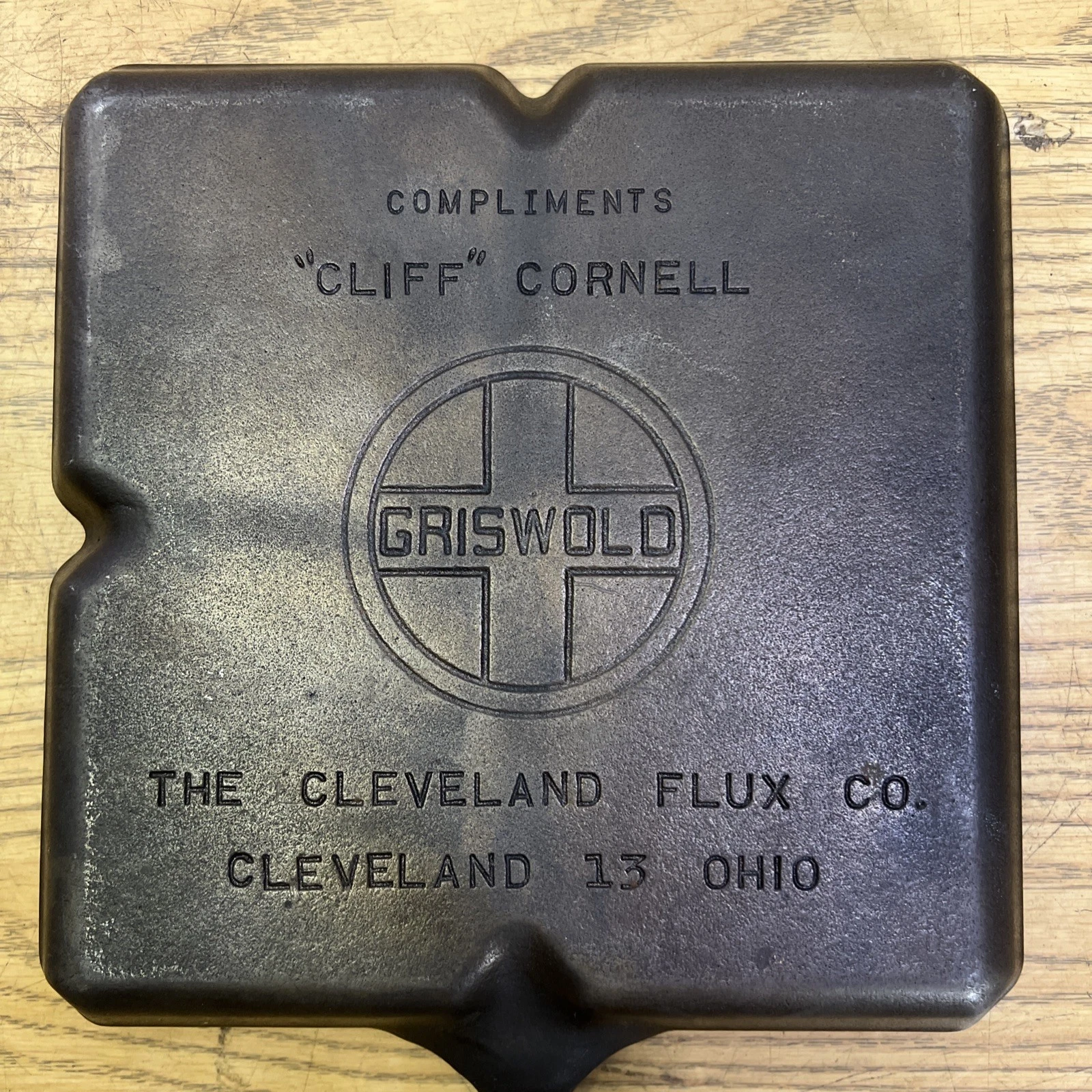 Vtg Griswold Cast Iron “Cliff Cornell” Colonial Breakfast Skillet