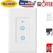 Wi-Fi Double Light Switch with Touch Control - Schedule Your Lighting Anywhere
