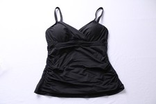 Anne Cole Women's Live In Color Twist Front Swim Top AC2 Black Size 32C/34B NWT