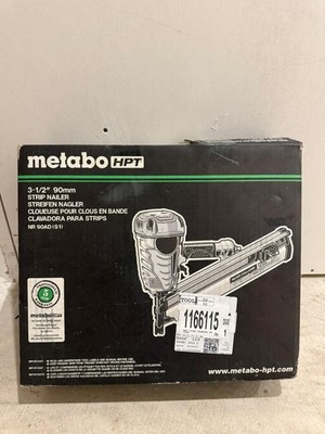 Metabo HPT NR 90AD(S1) Pneumatic Strip Nailer 3-1/2'' Max Fastener Black