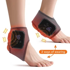 Electric Foot Ankle Massager Pain Relief 3 Modes Vibration Infrared Hot Compress