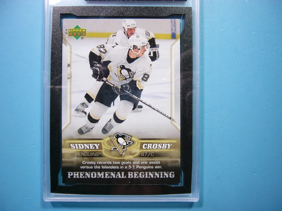 2005/06 UPPER DECK PHENOMENAL BEGINNING #7 SIDNEY CROSBY ROOKIE KSA 10 GEM MINT - Image 3 of 4
