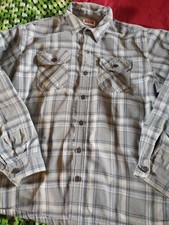 VTG Wrangler Shirt Men's XL Gray Plaid Sherpa Lined Shacket