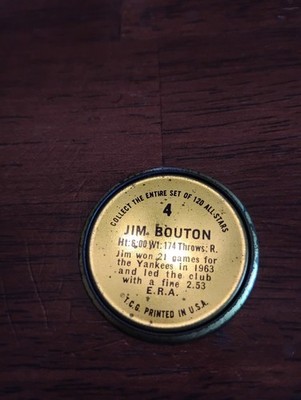 1964 Topps Coins #4 Jim Bouton Yankees 4 - VG/EX B64C 00 2764 | eBay