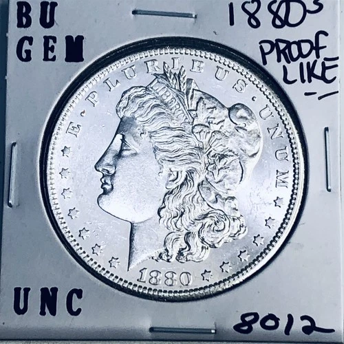 1880 S BU GEM MORGAN SILVER DOLLAR UNC MS+++ U.S. MINT RARE COIN 8012