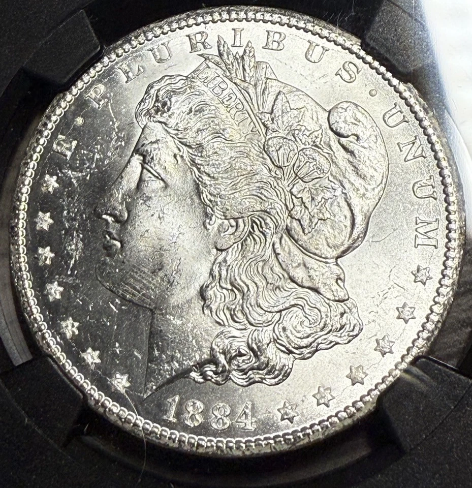 1884-CC Morgan Dollar NGC MS63 – Carson City Silver Dollar – Bright Luster - Image 3 of 4
