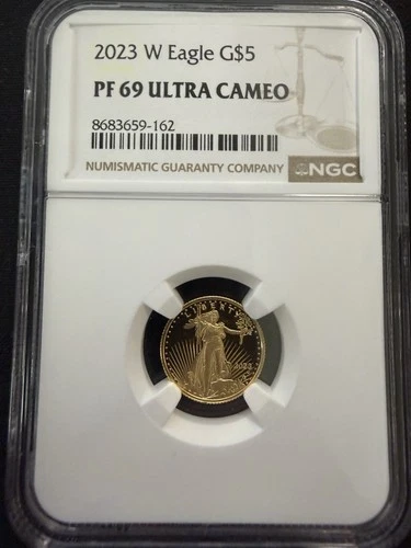 2023-W G$5 1/10 oz Gold American Eagle Proof - NGC PF 69 Ultra Cameo