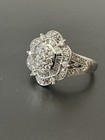 One lady diamond clustering Ring containing round and Baguette 1 Ct Dia — photo 2